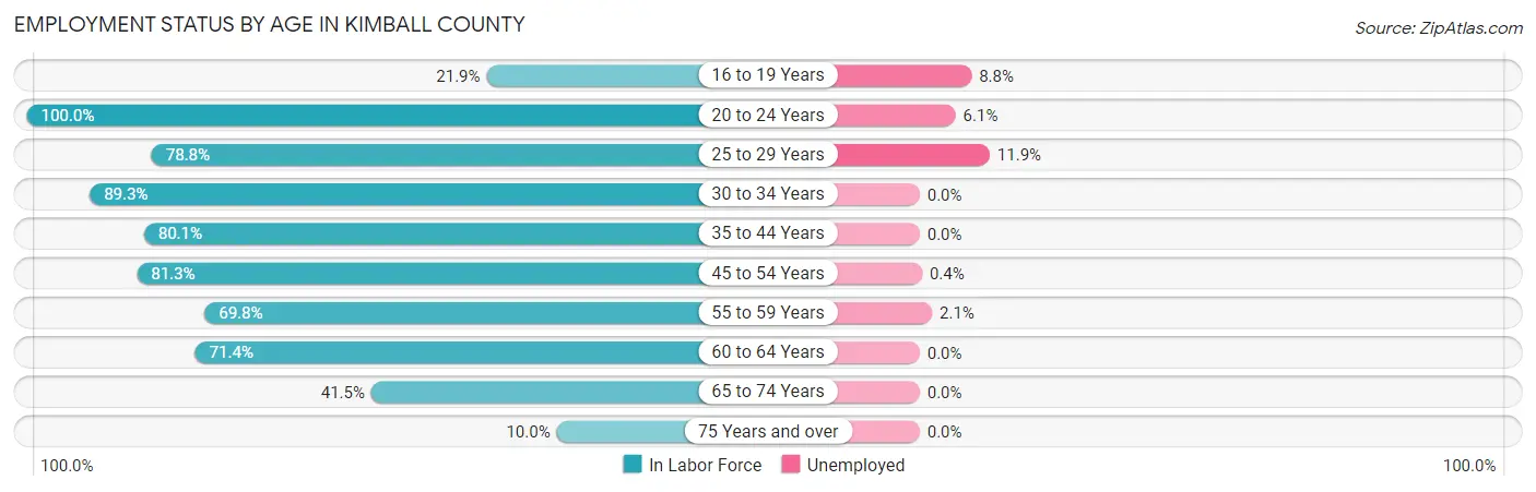 Employment Status by Age in Kimball County