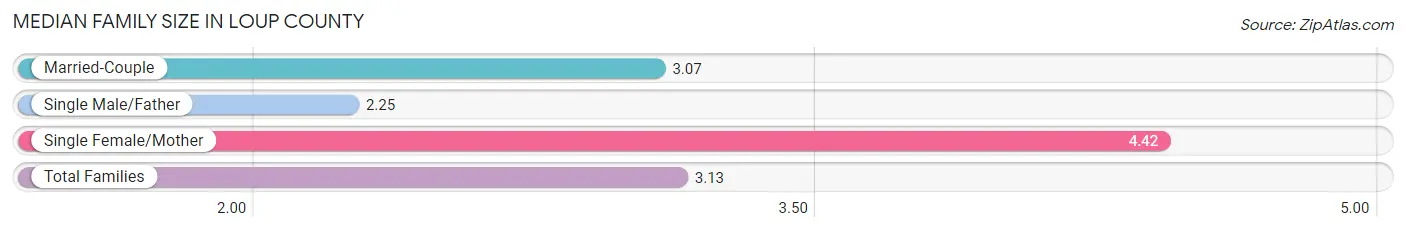 Median Family Size in Loup County