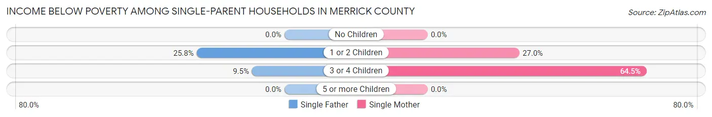 Income Below Poverty Among Single-Parent Households in Merrick County