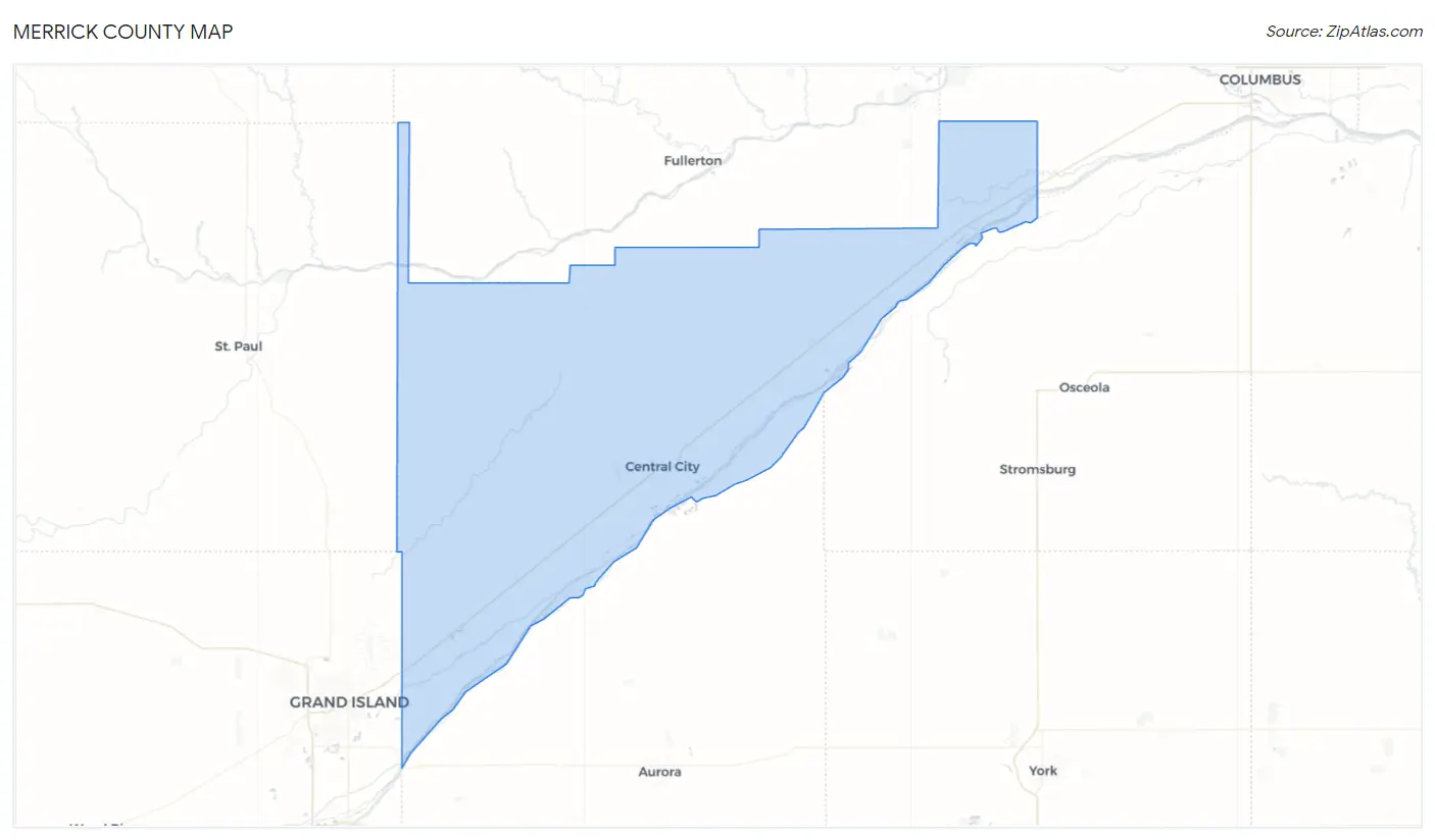 Merrick County Map