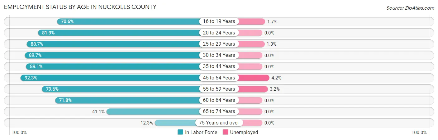 Employment Status by Age in Nuckolls County