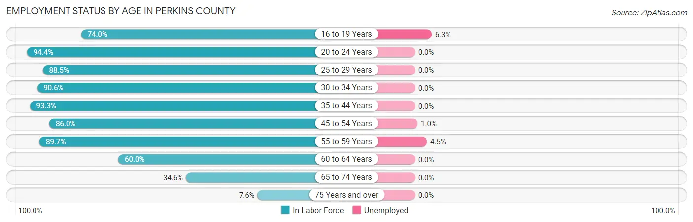 Employment Status by Age in Perkins County