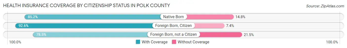 Health Insurance Coverage by Citizenship Status in Polk County