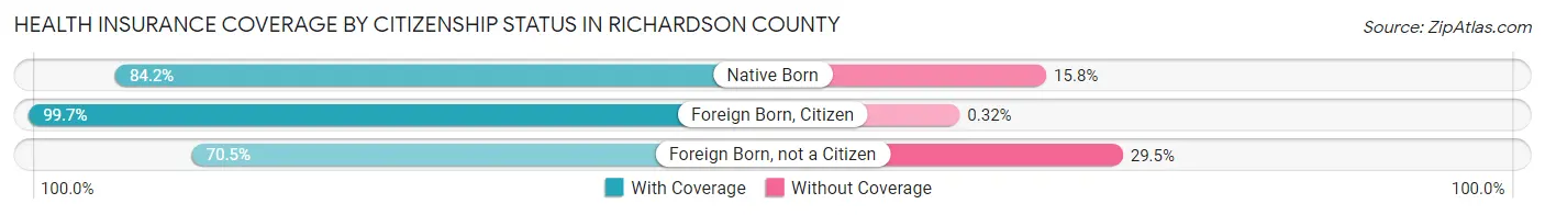 Health Insurance Coverage by Citizenship Status in Richardson County