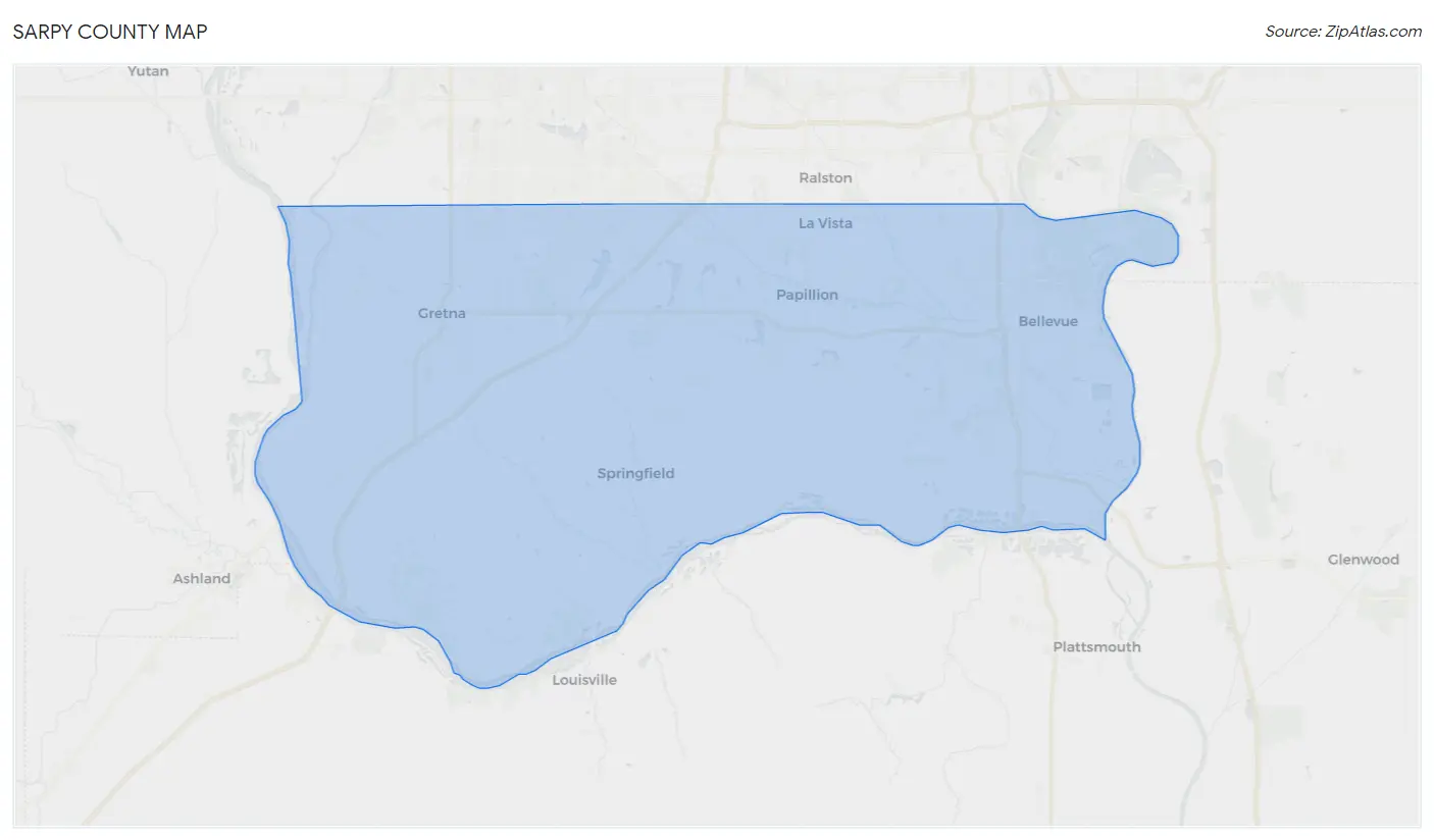 Sarpy County Map