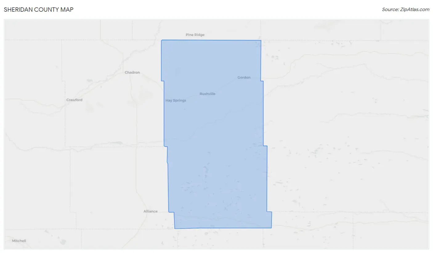 Sheridan County Map