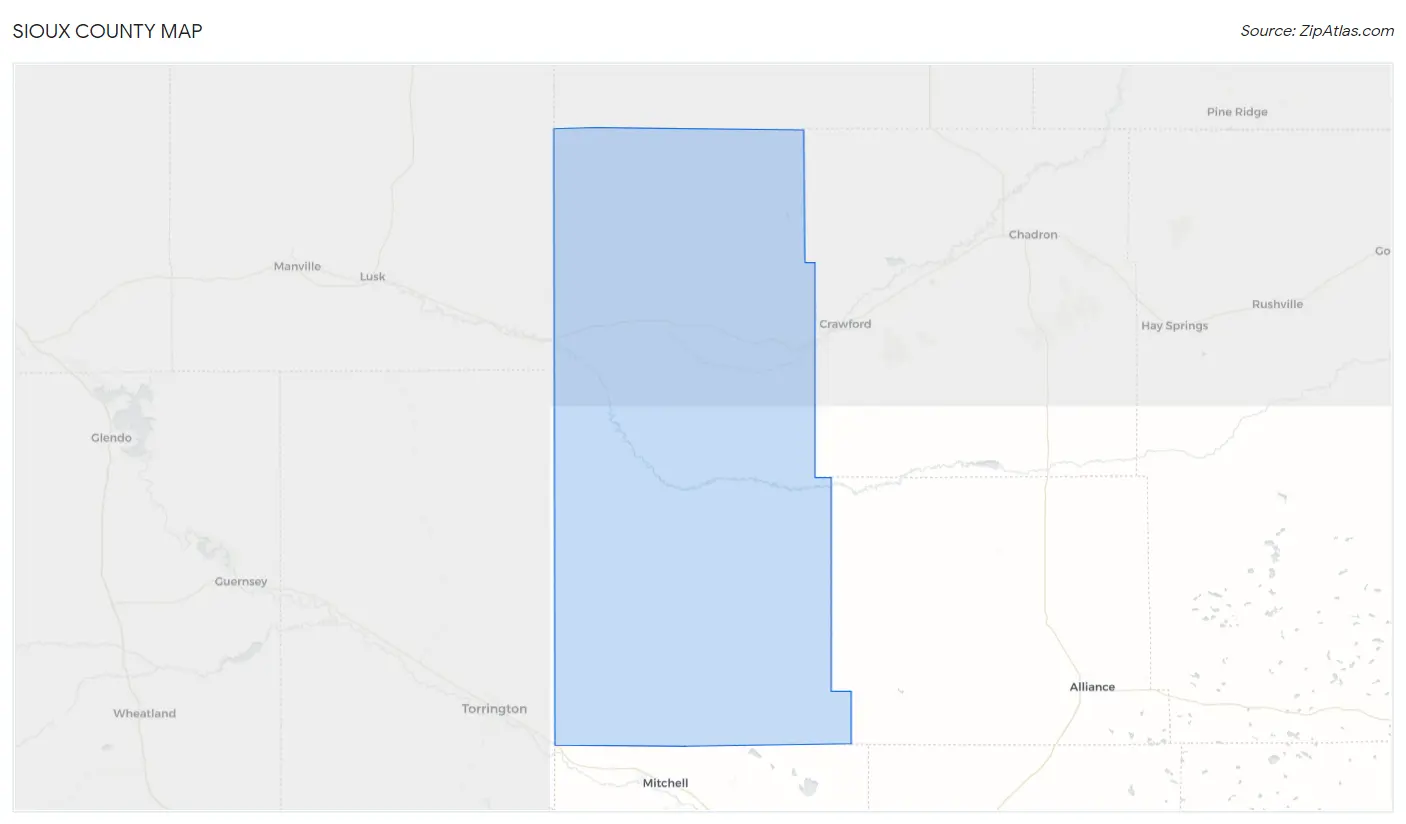 Sioux County Map