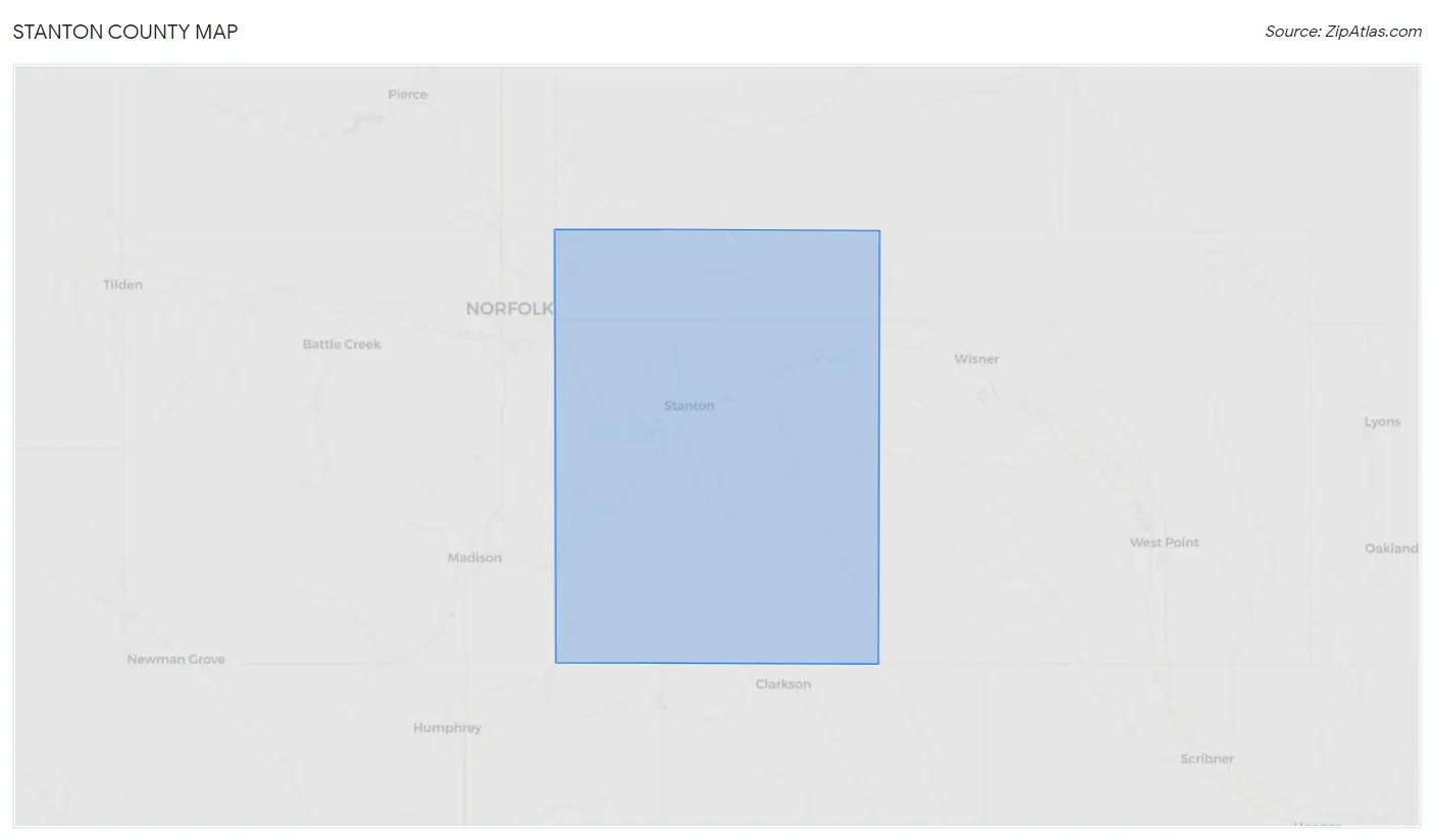 Stanton County Map