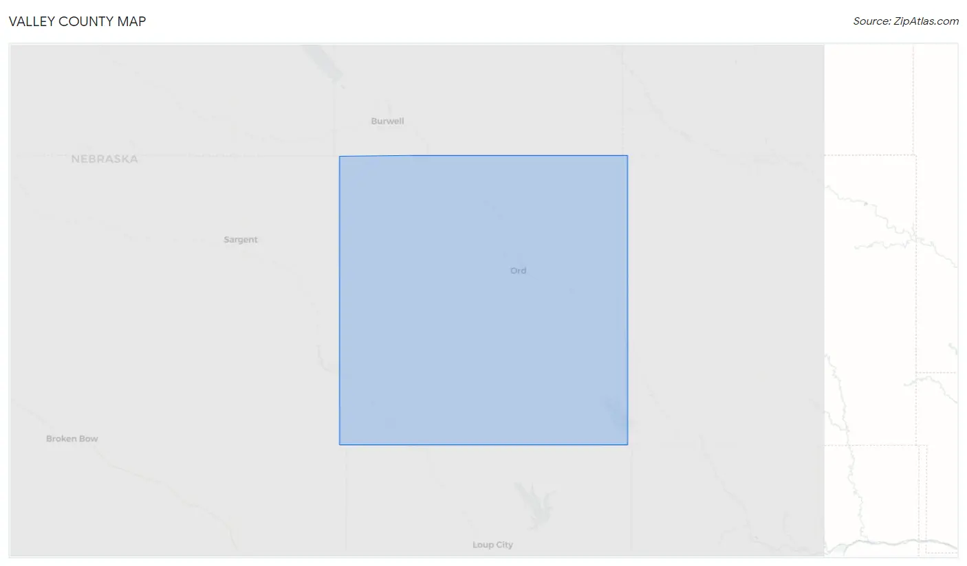 Valley County Map