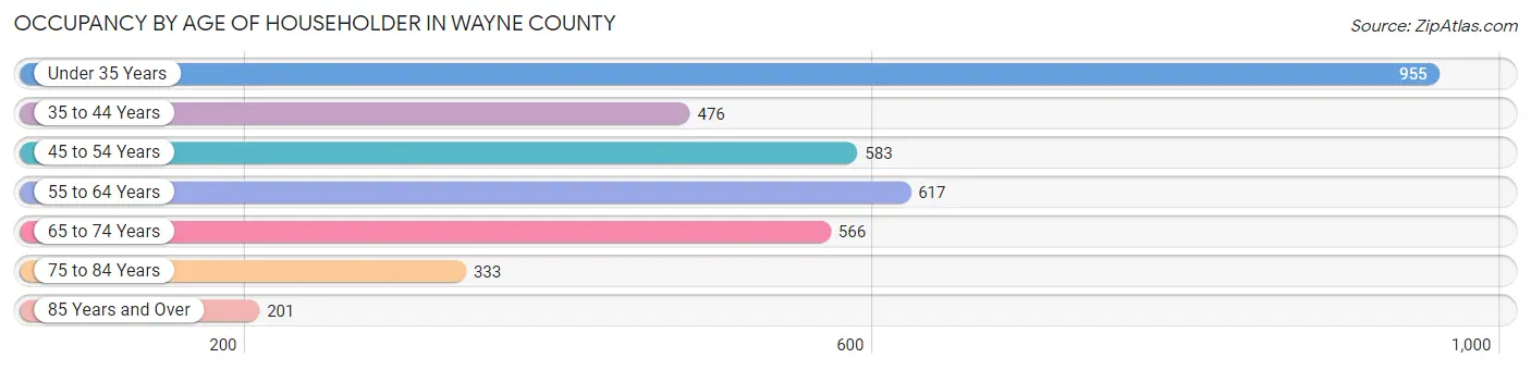 Occupancy by Age of Householder in Wayne County