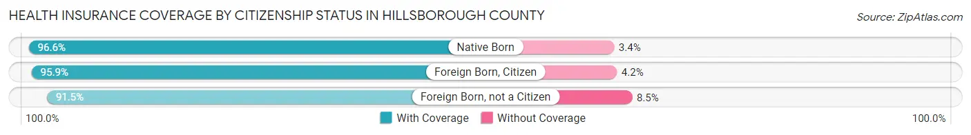 Health Insurance Coverage by Citizenship Status in Hillsborough County