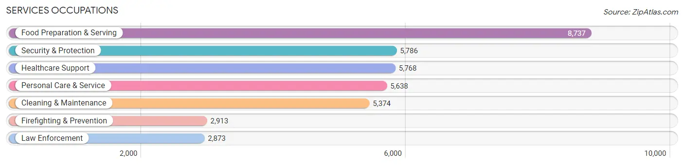 Services Occupations in Burlington County