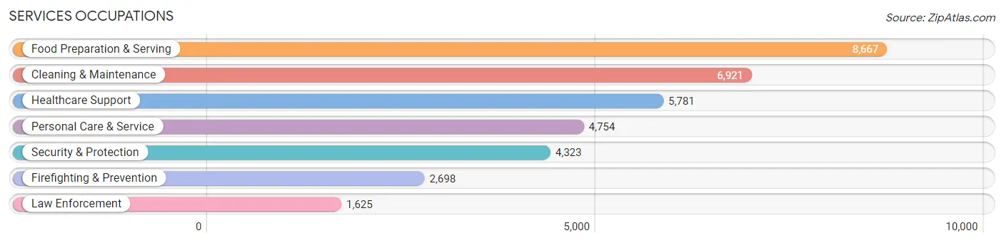 Services Occupations in Mercer County