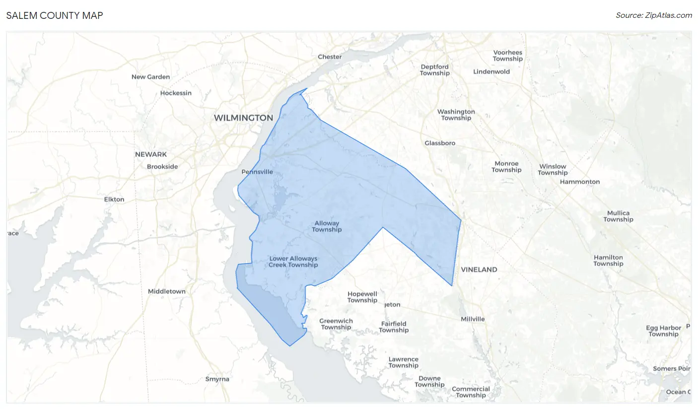 Salem County Map