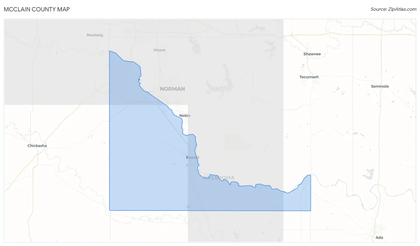 McClain County Map