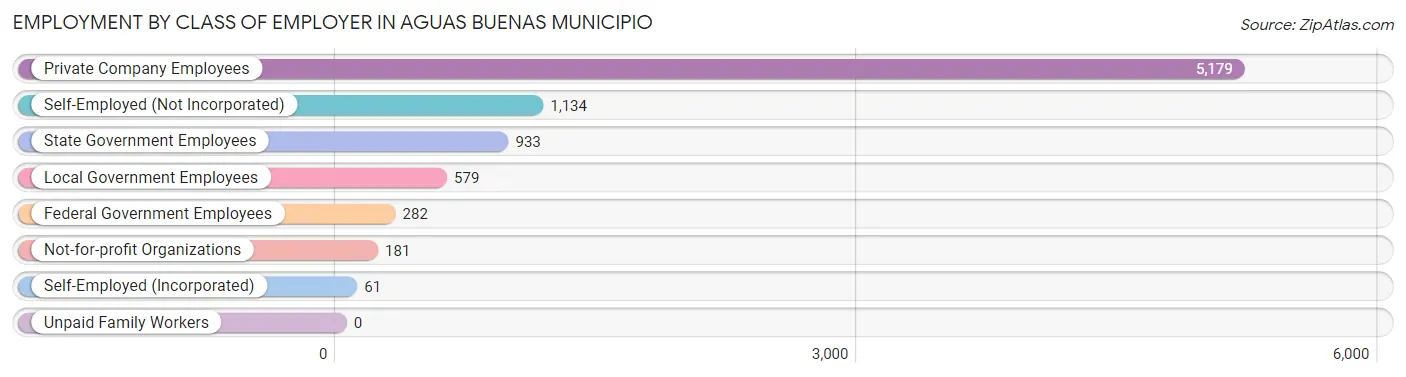 Employment by Class of Employer in Aguas Buenas Municipio