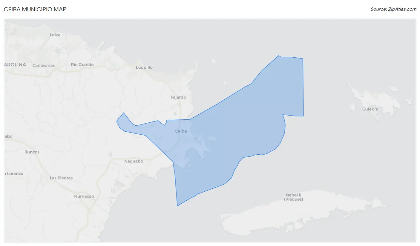 Ceiba Municipio Map