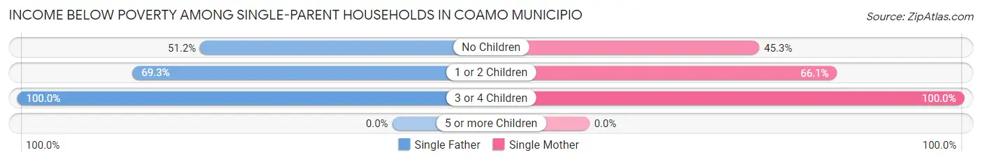 Income Below Poverty Among Single-Parent Households in Coamo Municipio