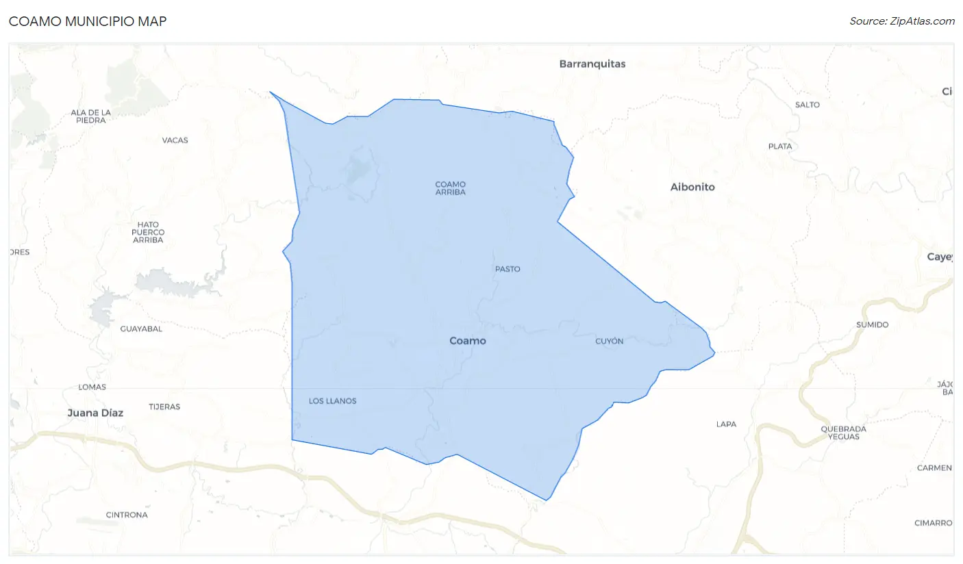 Coamo Municipio Map