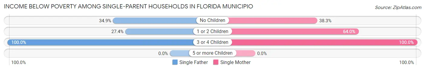 Income Below Poverty Among Single-Parent Households in Florida Municipio