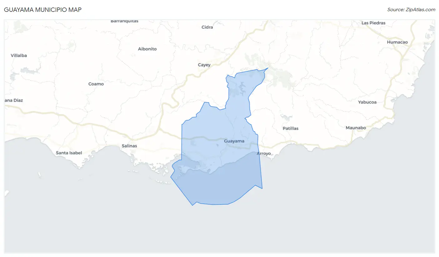 Guayama Municipio Map