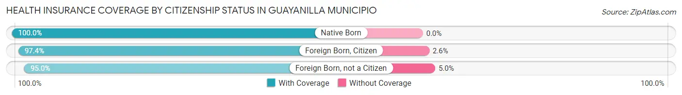 Health Insurance Coverage by Citizenship Status in Guayanilla Municipio