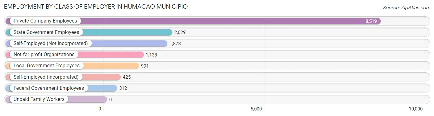 Employment by Class of Employer in Humacao Municipio