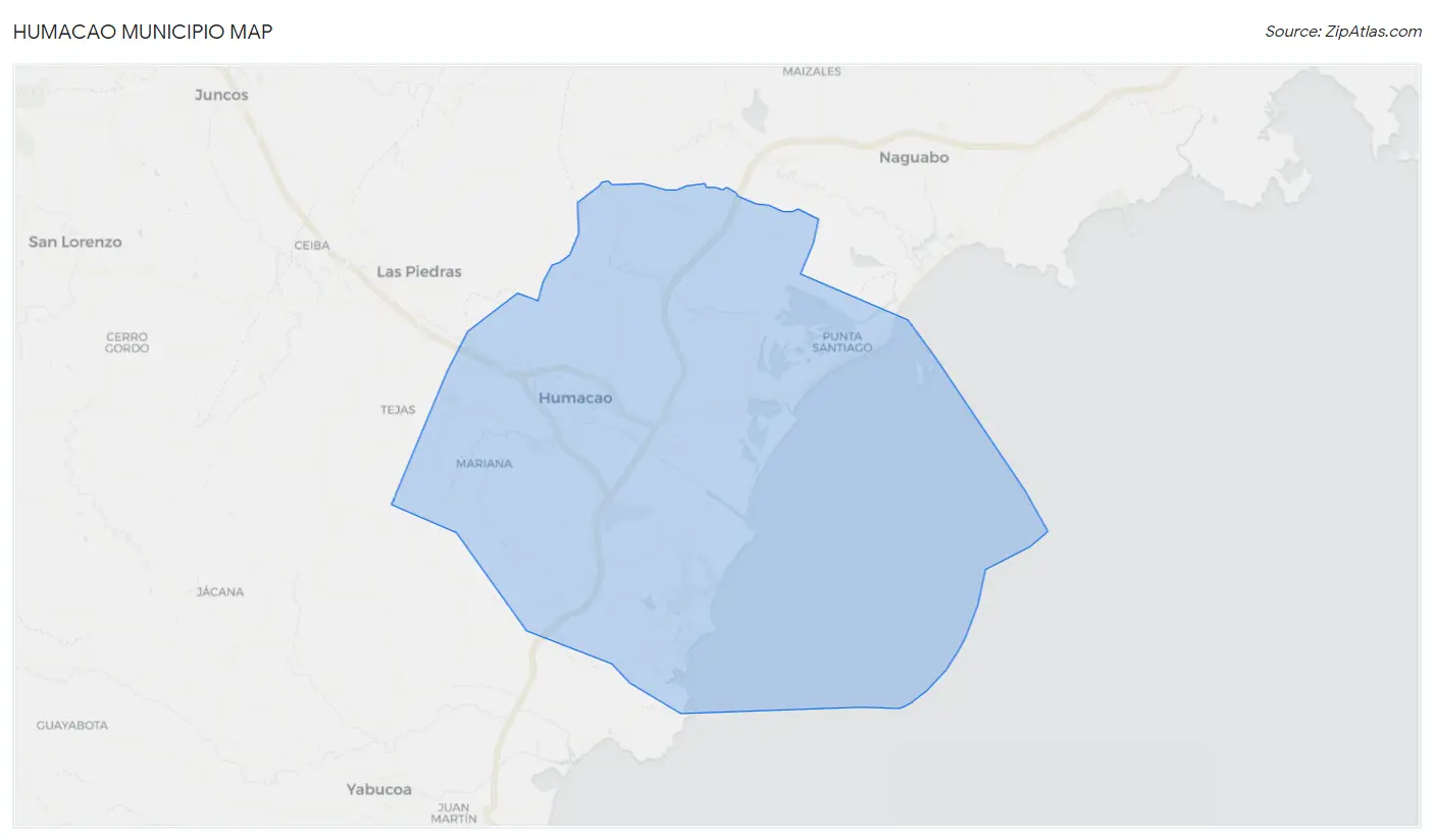 Humacao Municipio Map