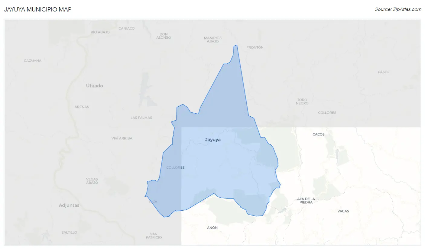 Jayuya Municipio Map