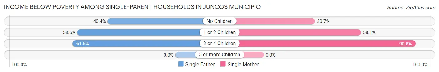 Income Below Poverty Among Single-Parent Households in Juncos Municipio
