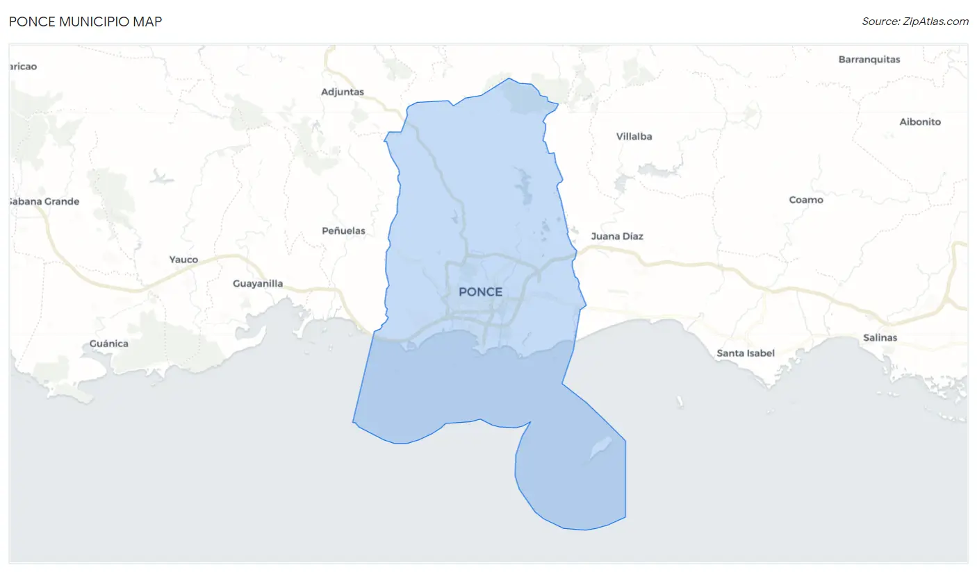 Ponce Municipio Map