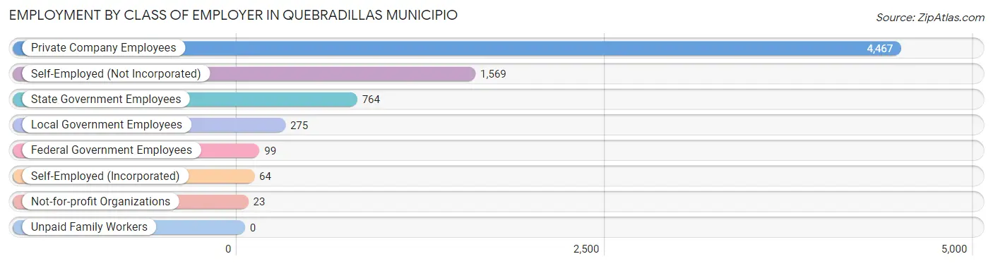 Employment by Class of Employer in Quebradillas Municipio