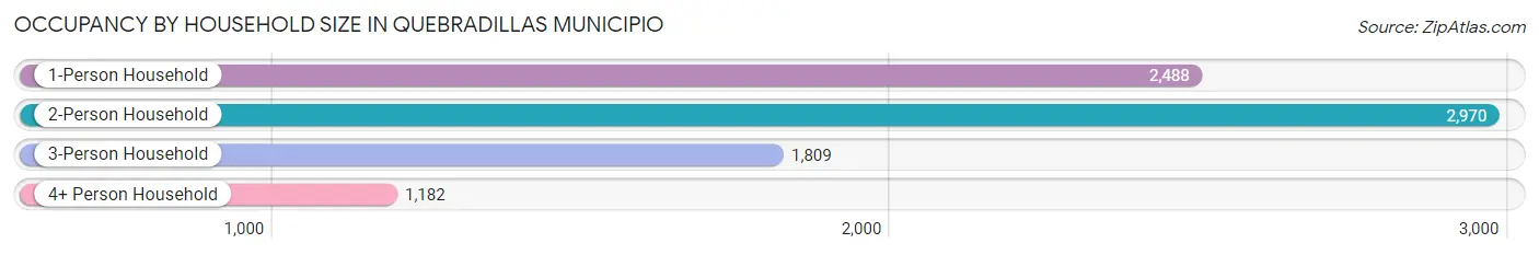 Occupancy by Household Size in Quebradillas Municipio