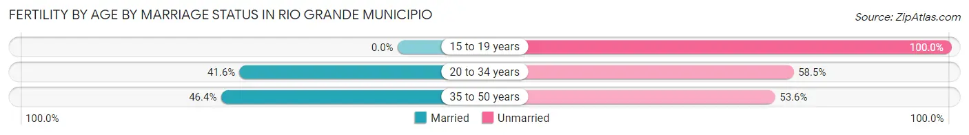 Female Fertility by Age by Marriage Status in Rio Grande Municipio