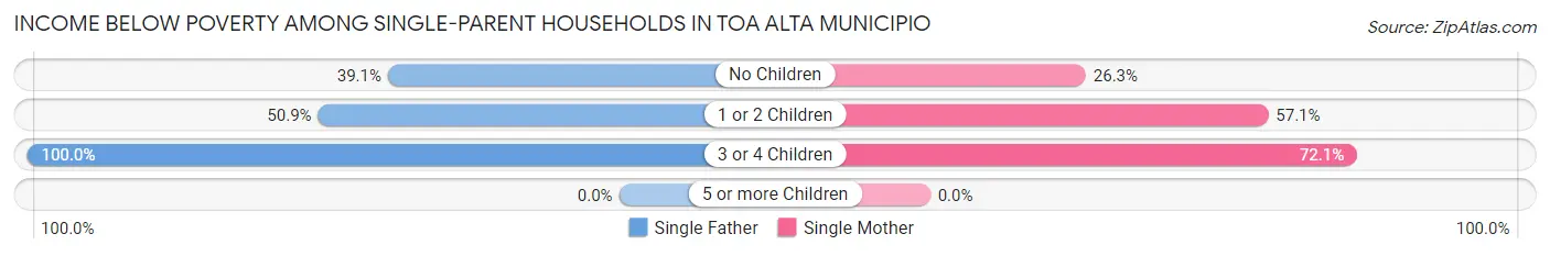 Income Below Poverty Among Single-Parent Households in Toa Alta Municipio