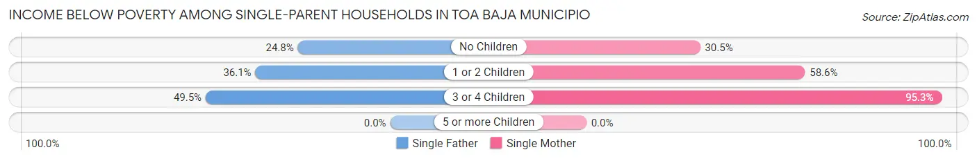 Income Below Poverty Among Single-Parent Households in Toa Baja Municipio