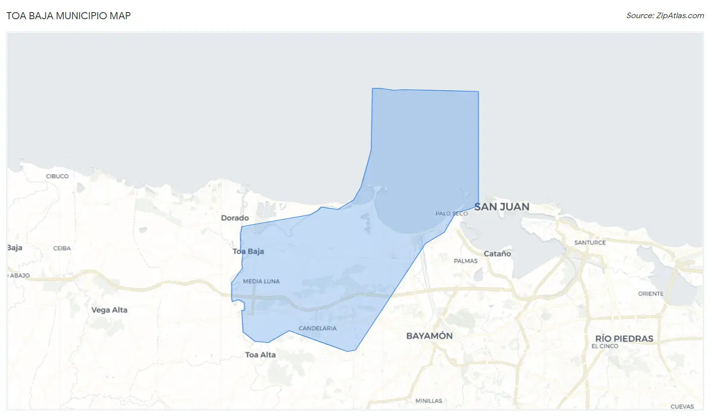 Toa Baja Municipio Map