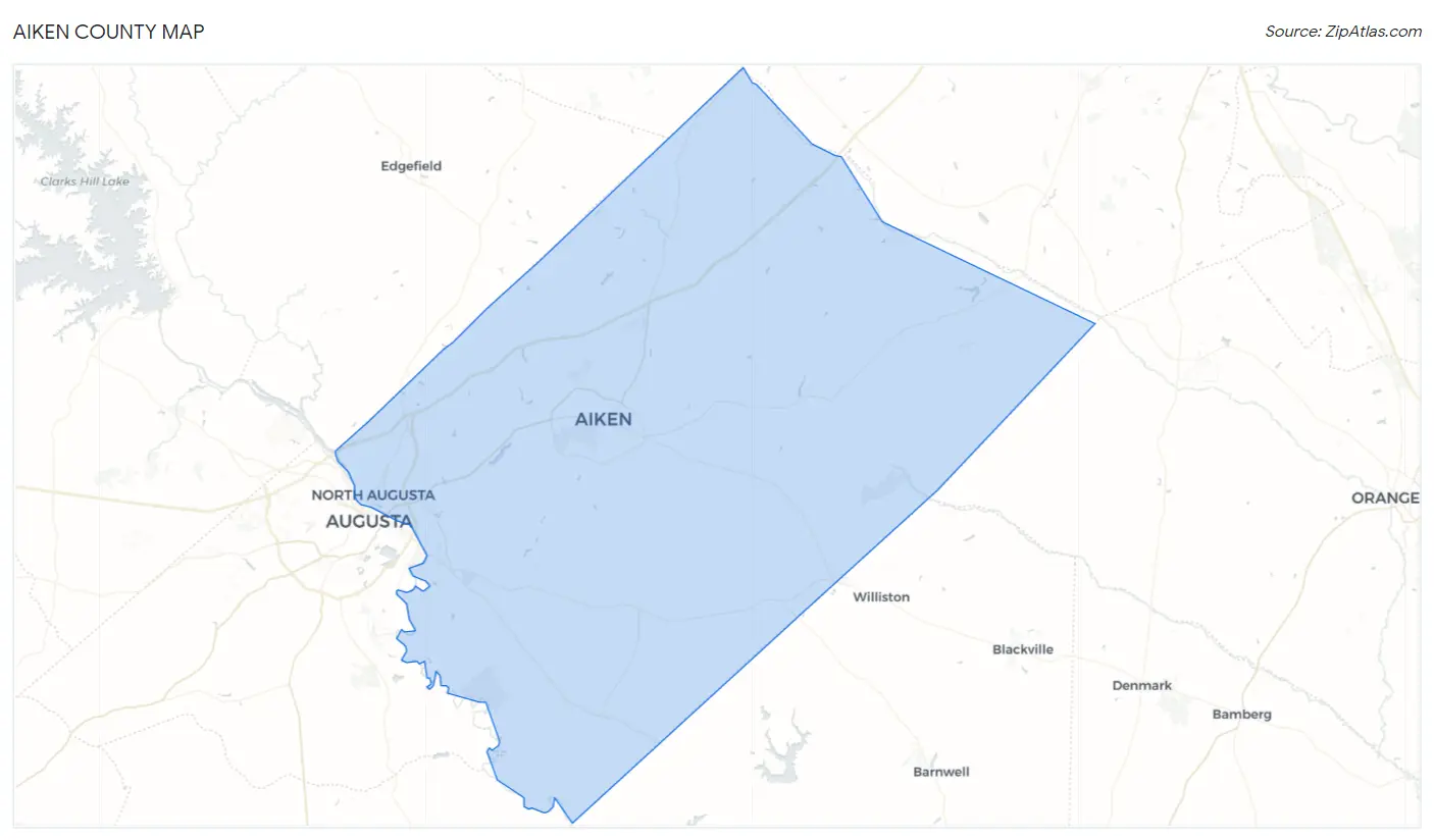 Aiken County Map