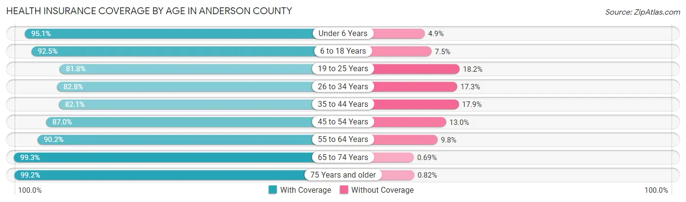 Health Insurance Coverage by Age in Anderson County