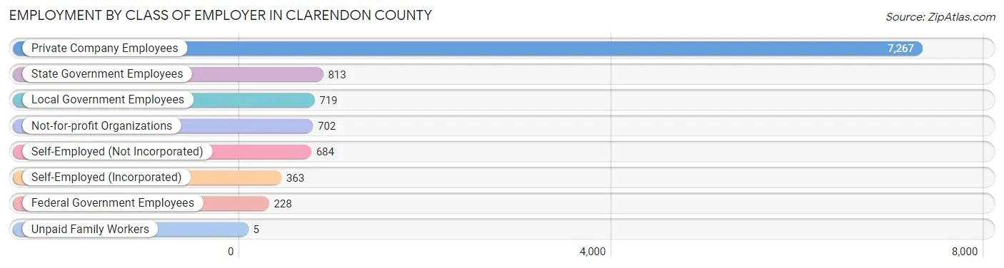 Employment by Class of Employer in Clarendon County