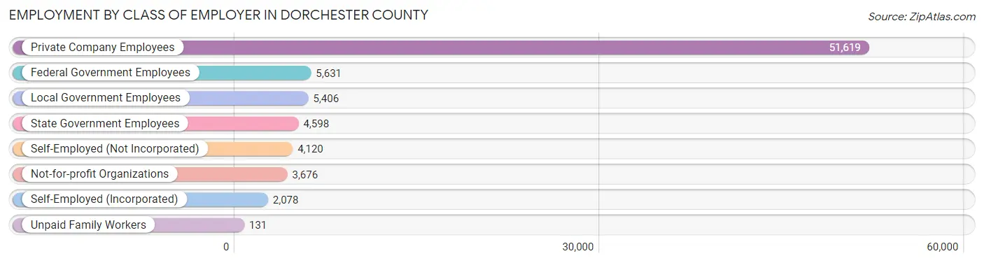 Employment by Class of Employer in Dorchester County