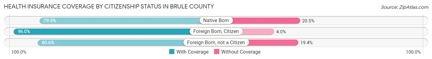 Health Insurance Coverage by Citizenship Status in Brule County