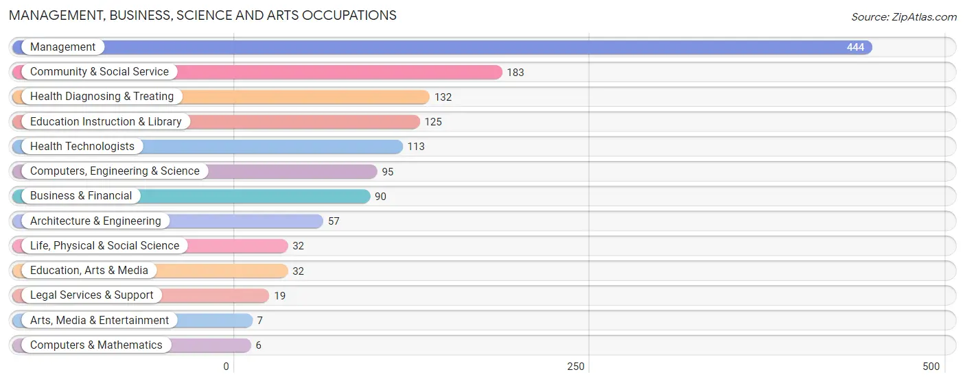 Management, Business, Science and Arts Occupations in Day County