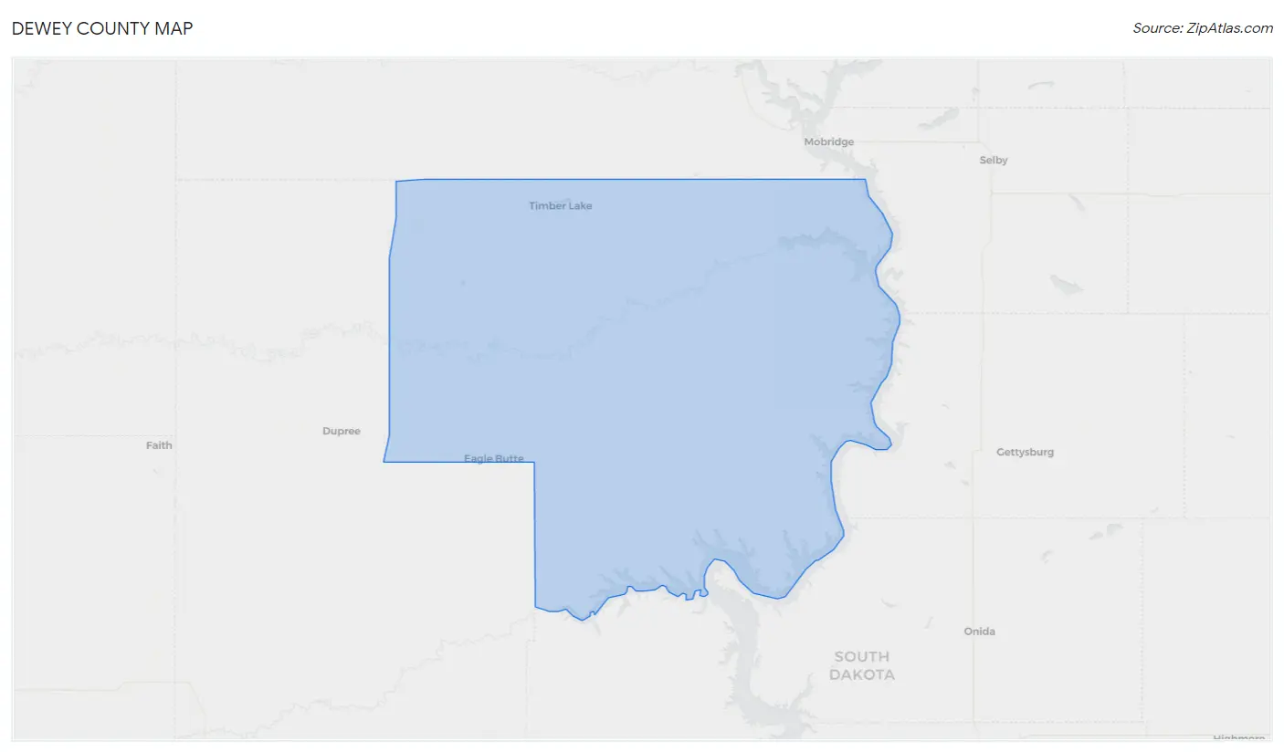 Dewey County Map