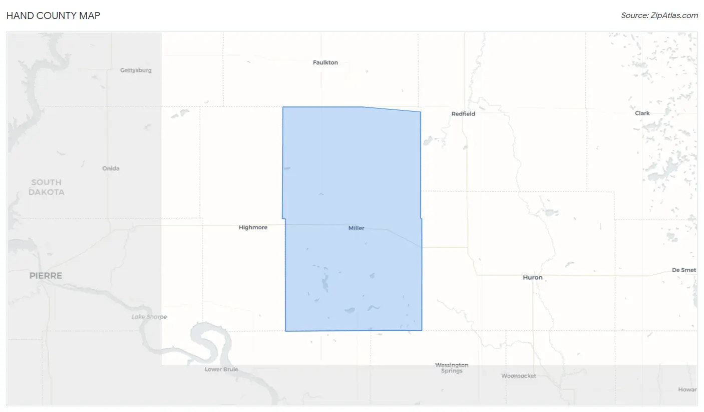 Hand County Map