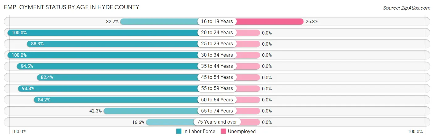 Employment Status by Age in Hyde County
