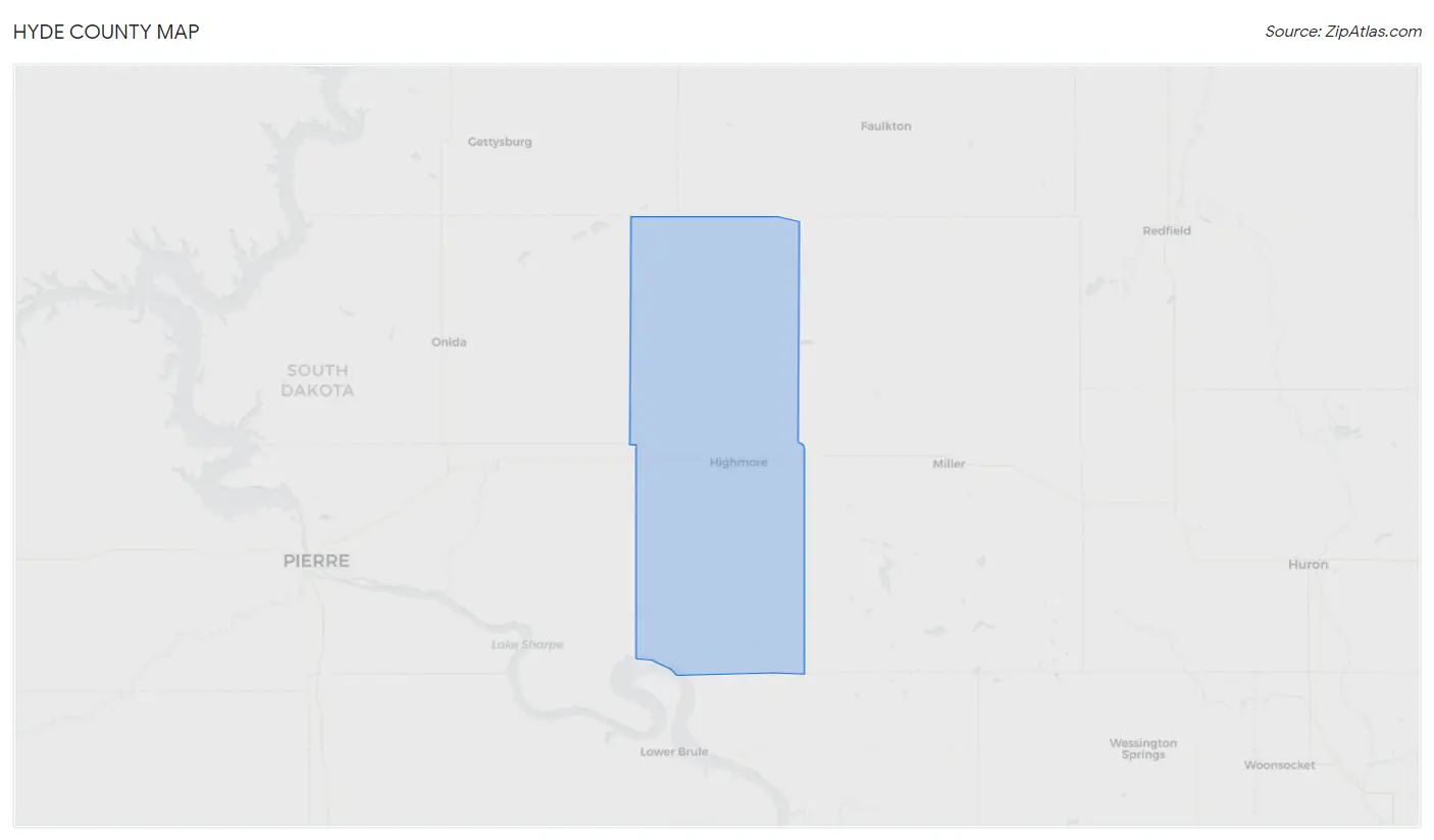 Hyde County Map