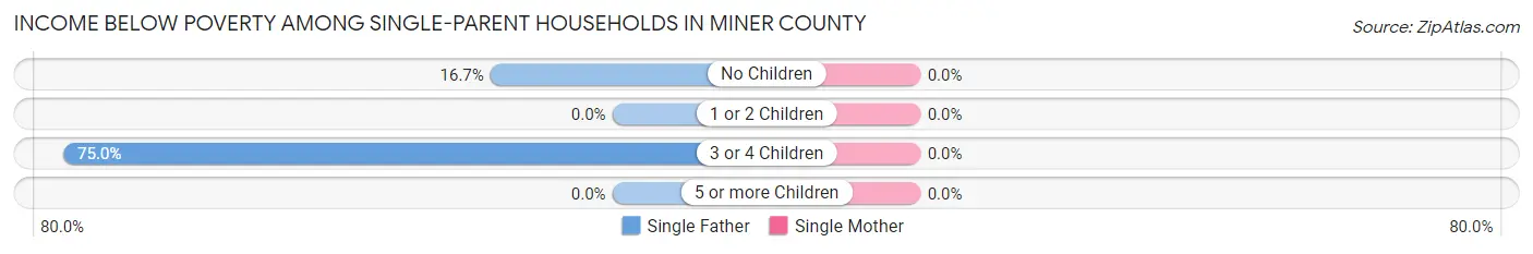 Income Below Poverty Among Single-Parent Households in Miner County