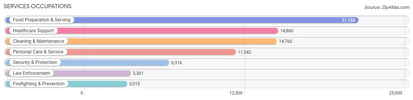 Services Occupations in North Dakota