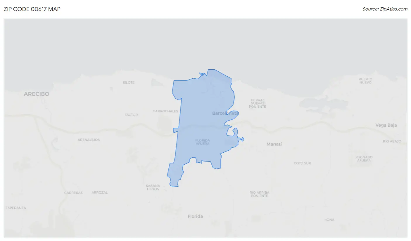 Zip Code 00617 Map